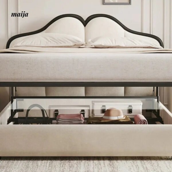 DOSMARS Isla Cream Storage Bed - Image 8