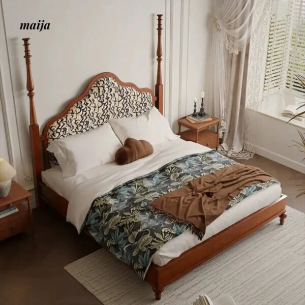 DOSMARS Evelyn Allory Wood Solid Bed - Image 18