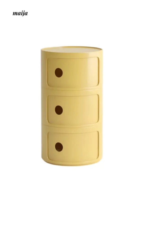 PUMPKIN BOX Round Minimalist Bedside Table - Image 36