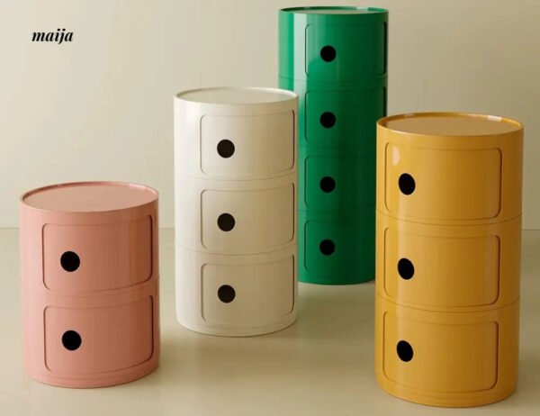 PUMPKIN BOX Round Minimalist Bedside Table - Image 15