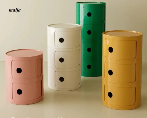 PUMPKIN BOX Round Minimalist Bedside Table - Image 16