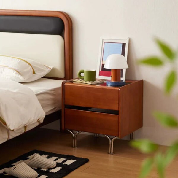 SAMMI Grace Modern Boxwood Bedside Table - Image 5