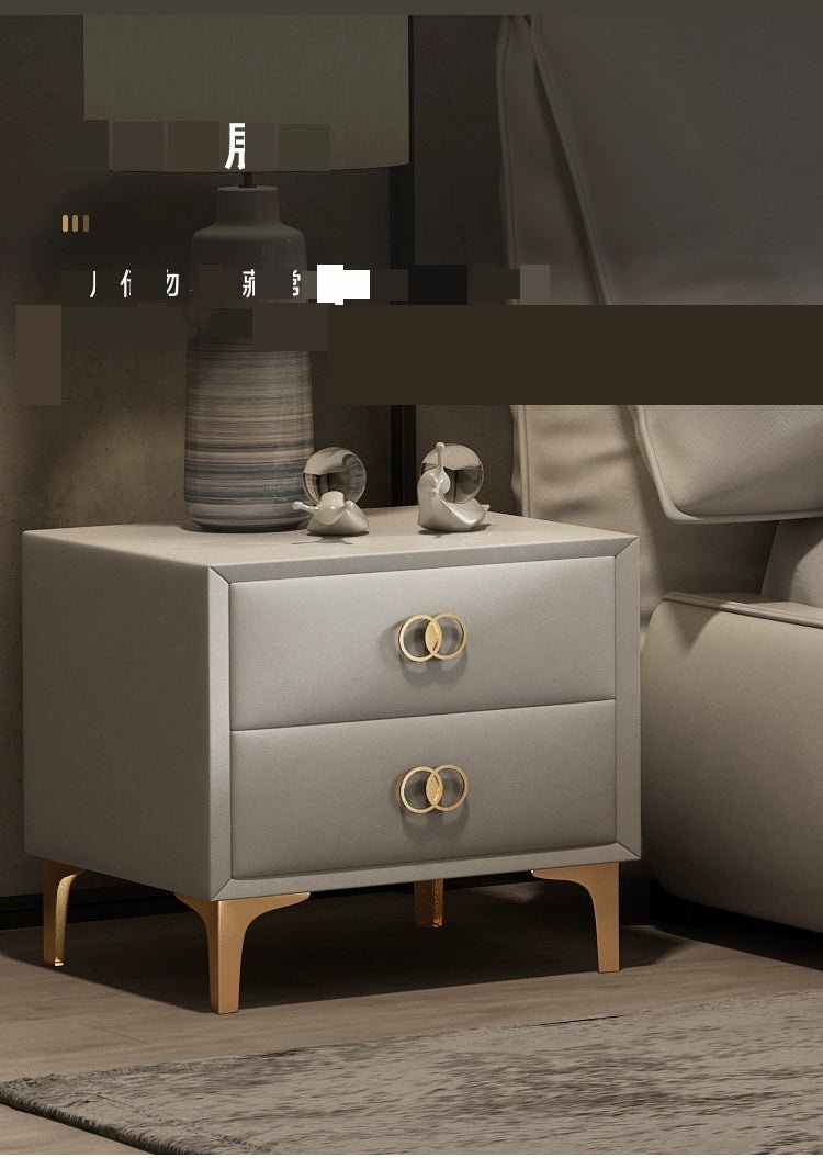 LATE AUTUMN Minimalist Italian Double Leather Bed - Image 24