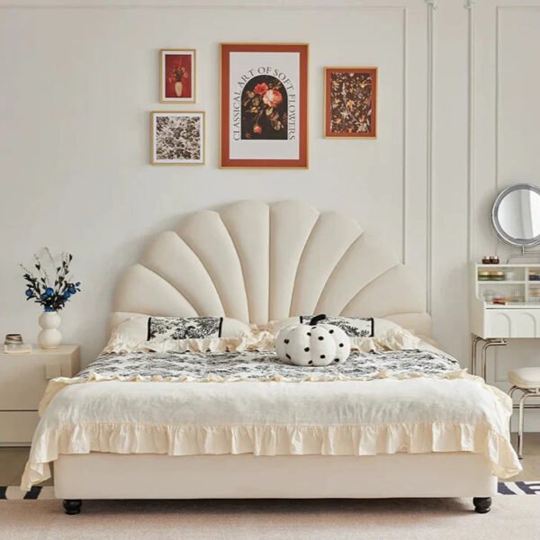 DOSMARS Ava Dama Velvet Double Bed - Image 7