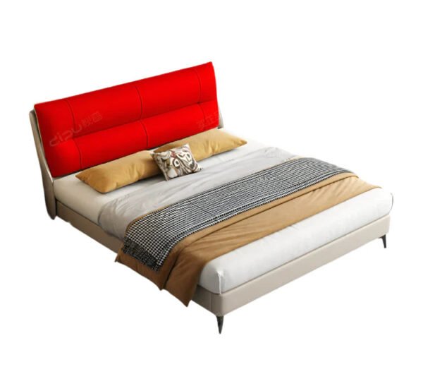 DIPU Cecilia Yellow Cowhide Bed - Image 16