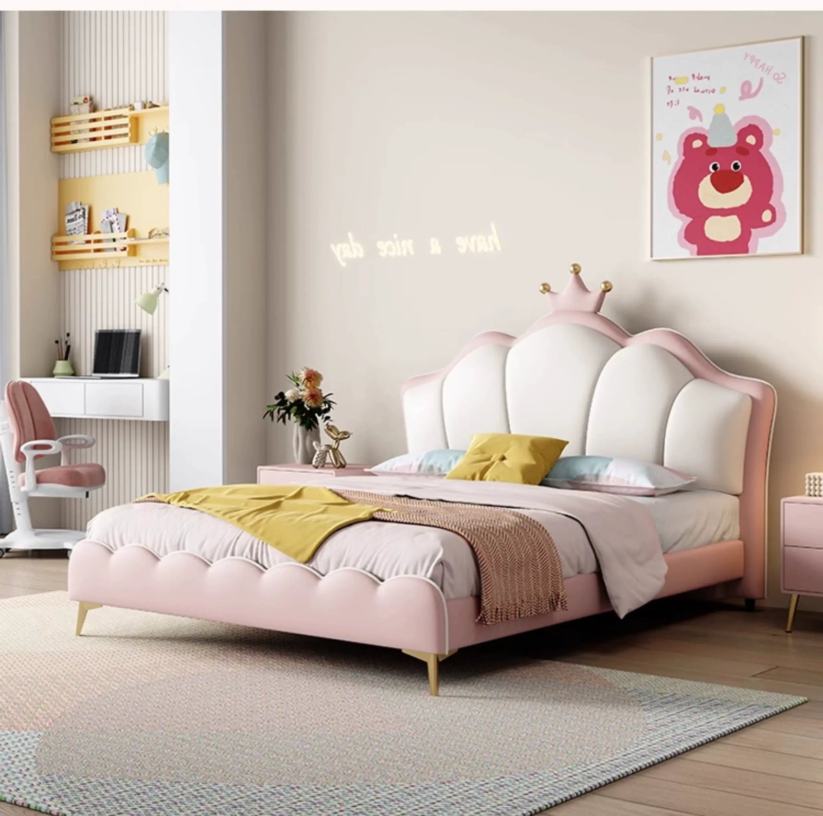 MORNING FOREST Isabella Charming Fuchsia Crib - Image 2