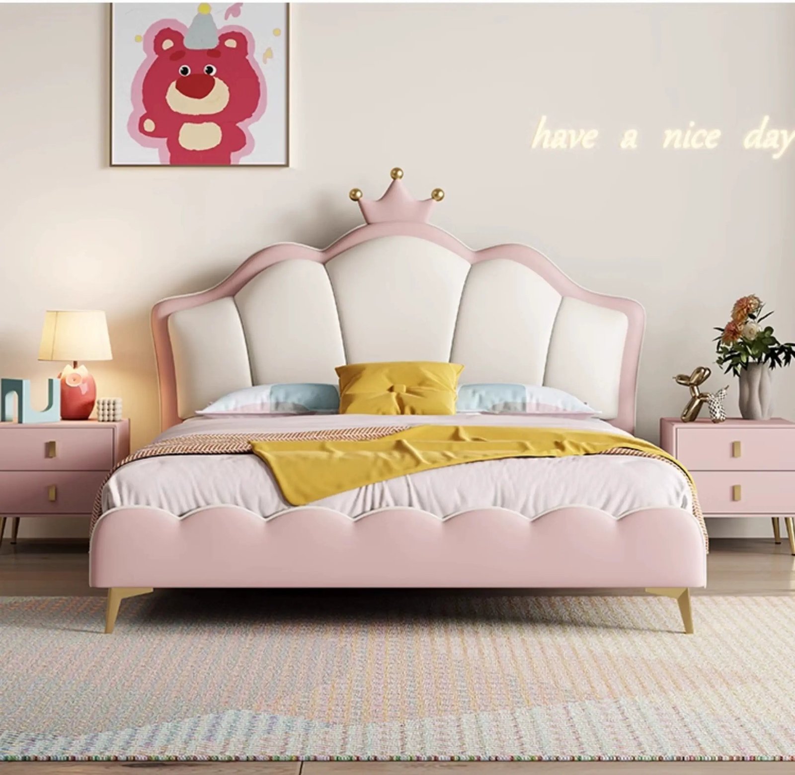 MORNING FOREST Isabella Charming Fuchsia Crib - Image 5