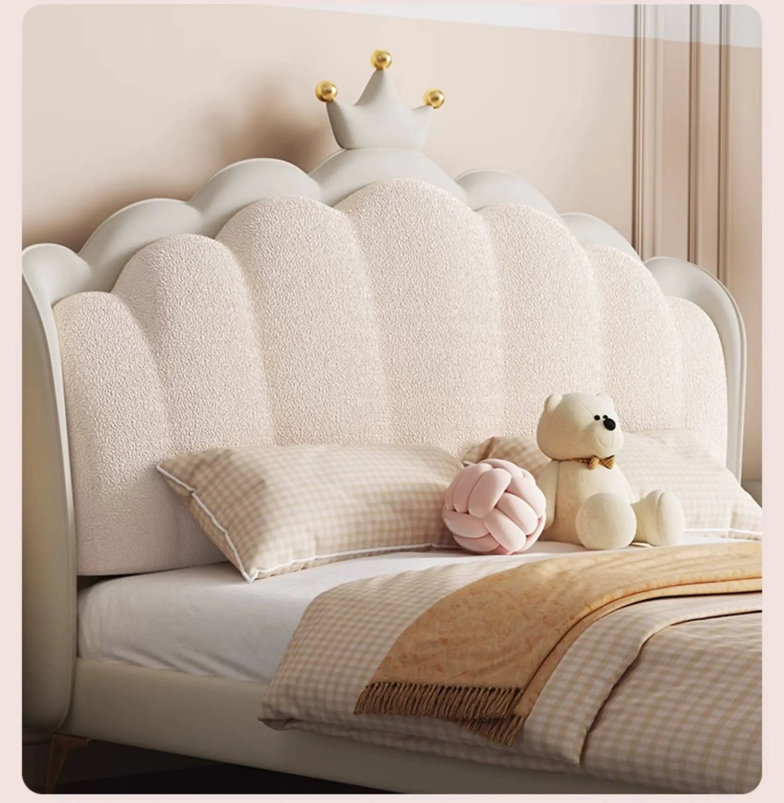 MORNING FOREST Isabella Elegant French Cream Crib - Image 2