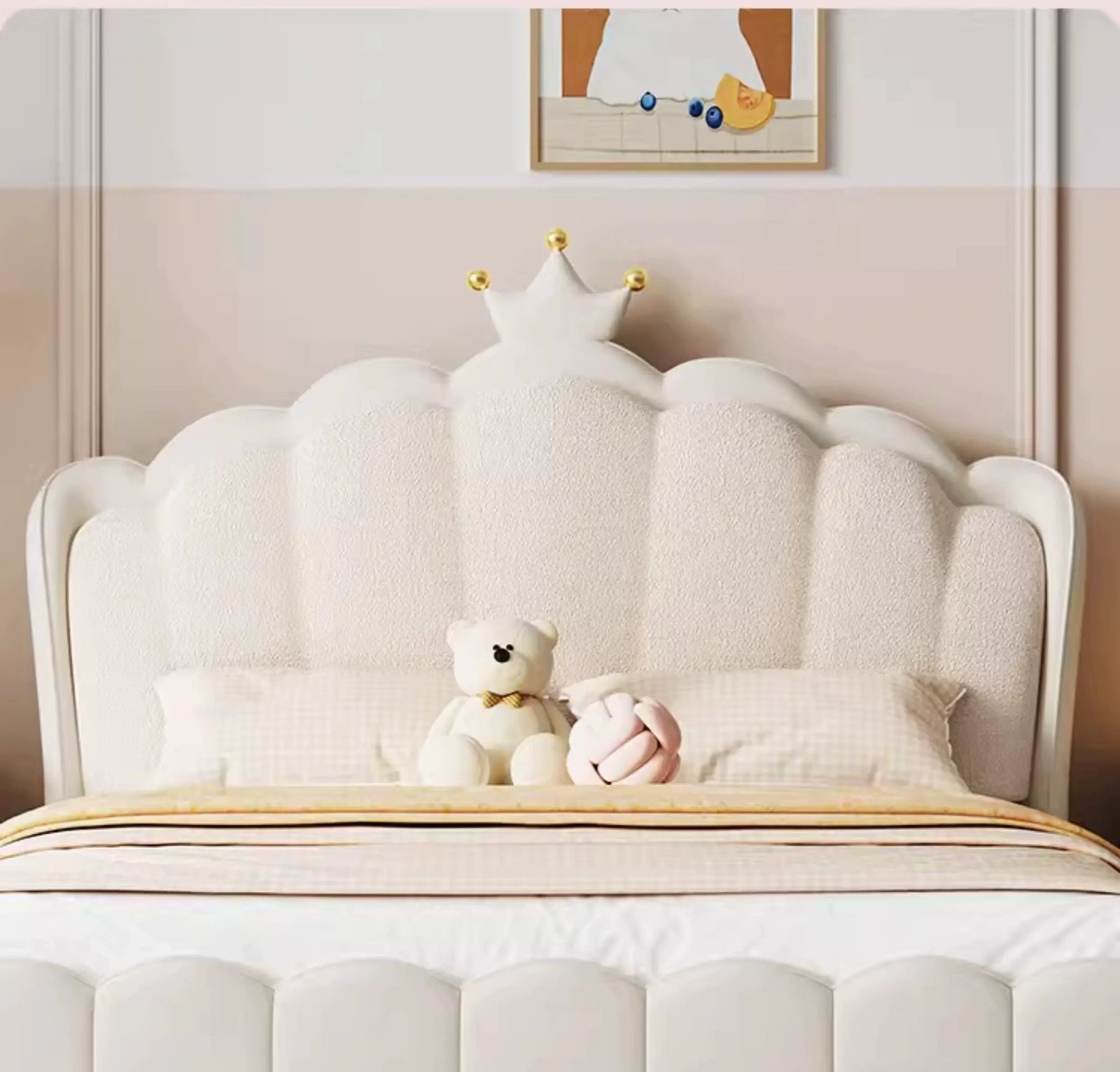 MORNING FOREST Isabella Elegant French Cream Crib - Image 3