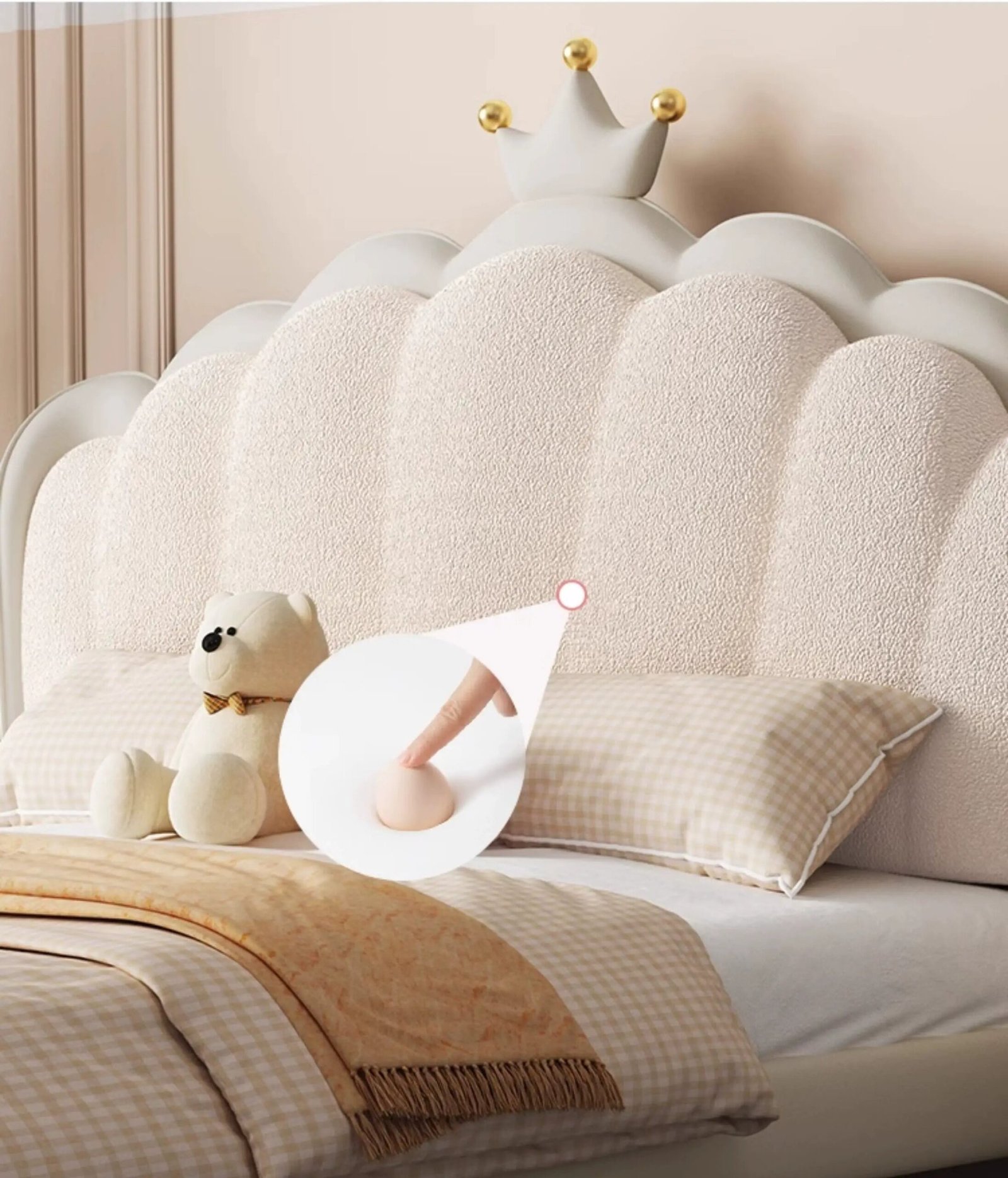 MORNING FOREST Isabella Elegant French Cream Crib - Image 5