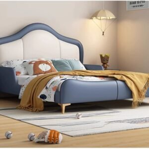 MORNING FOREST Jasper Natural Wood Crib with Fence & Sheet