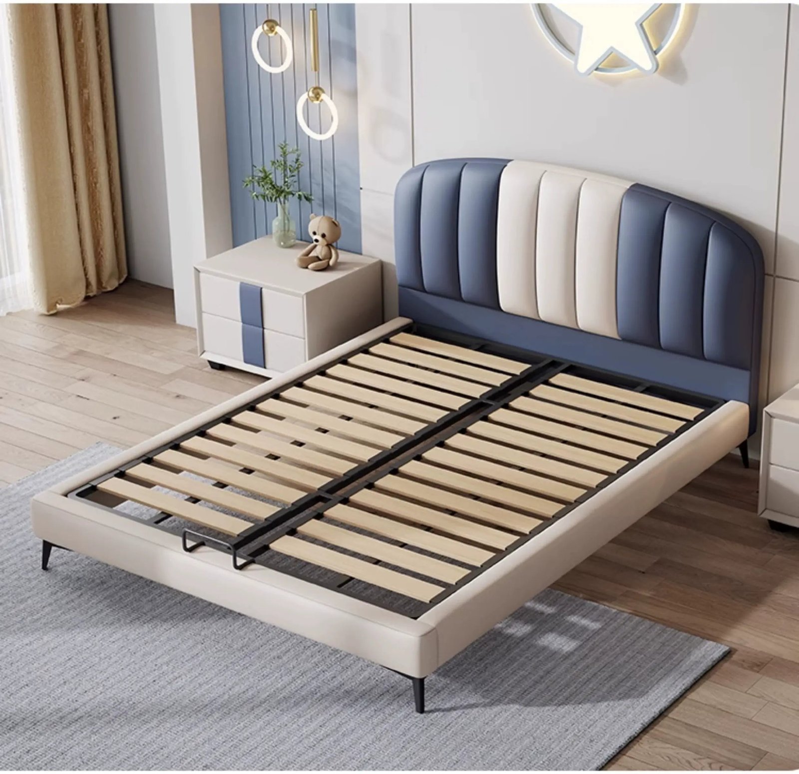 MORNING FOREST Jasper Sturdy Cowhide Crib for Boys - Image 6