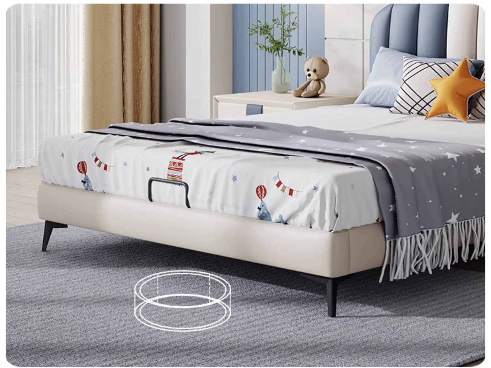 MORNING FOREST Jasper Sturdy Cowhide Crib for Boys - Image 9