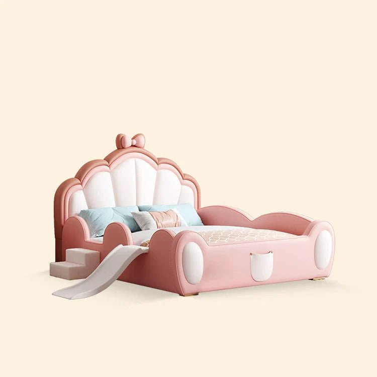 MORNING FOREST Isabella Modern Castle Crib with Slide and Bow Fence - Image 2