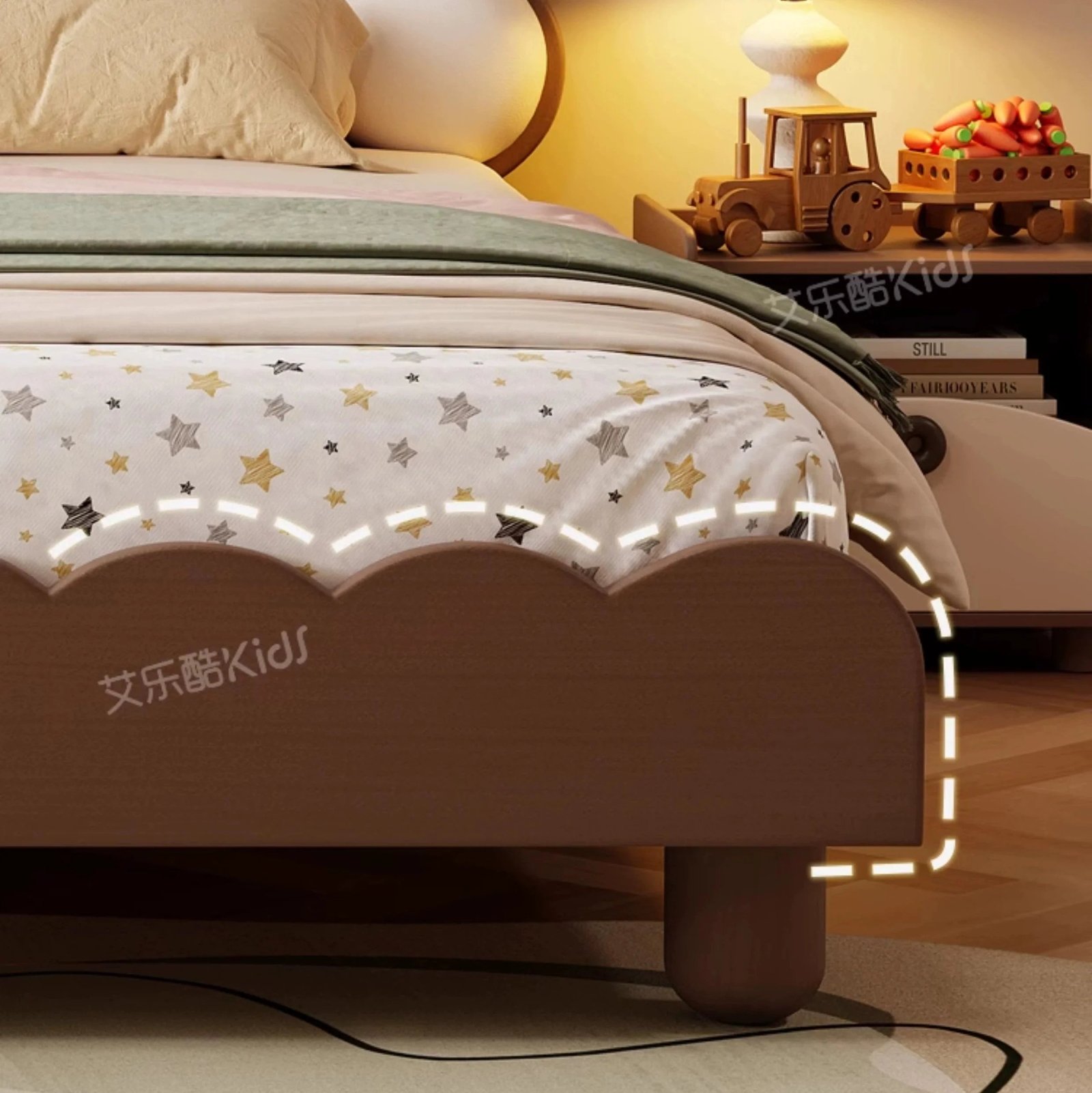 MORNING FOREST LUCAS Stylish Natural Wood Crib for Kids - Image 14