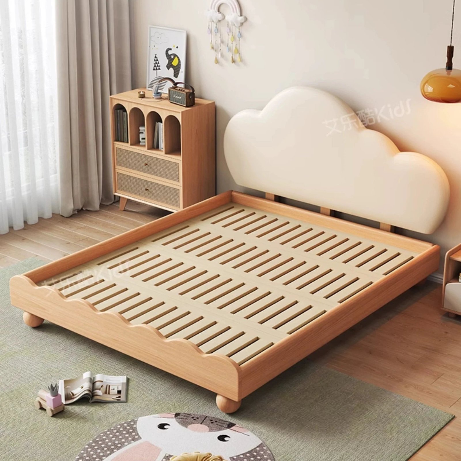 MORNING FOREST Isabella Elegant Natural Wood Crib - Image 7