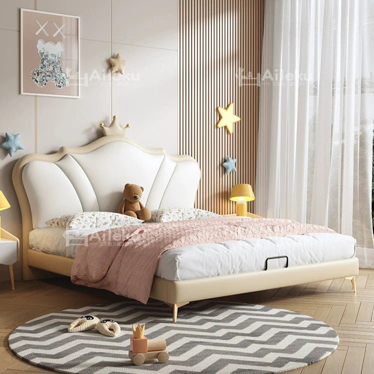 MORNING FOREST Isabella Crowned Minimalist Princess Bed - Image 4