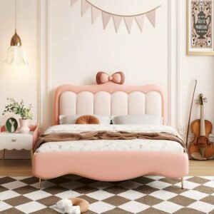 MORNING FOREST Isabella Elegant Bowed Crib with Storage System