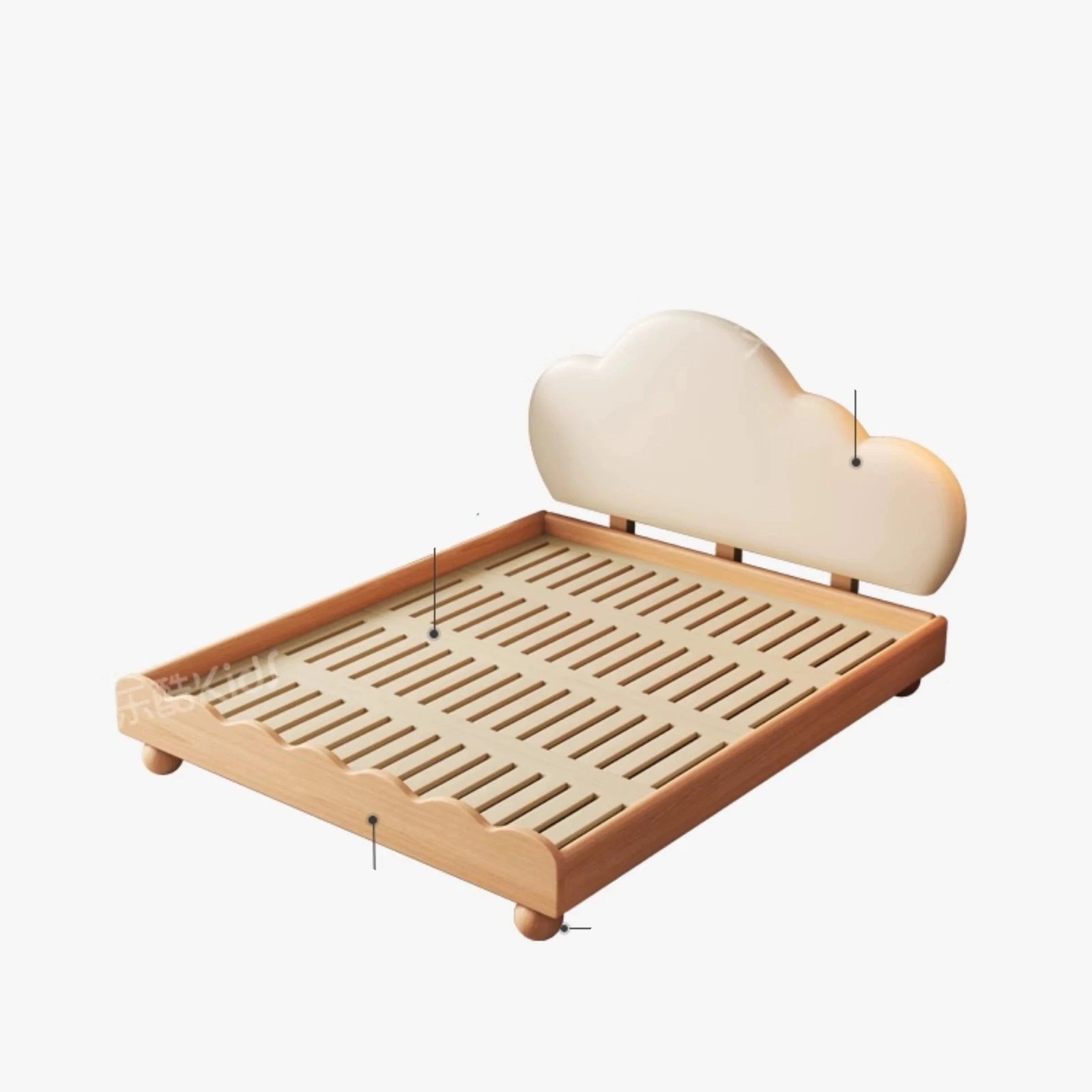 MORNING FOREST Isabella Elegant Natural Wood Crib - Image 14