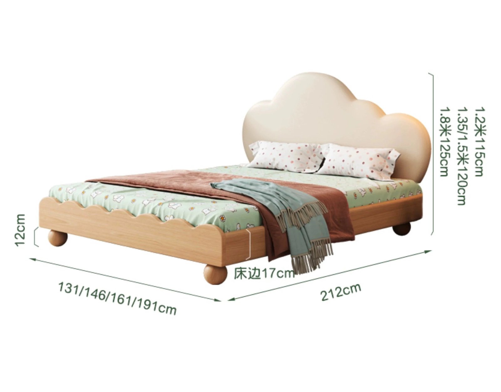 MORNING FOREST Isabella Elegant Natural Wood Crib - Image 13