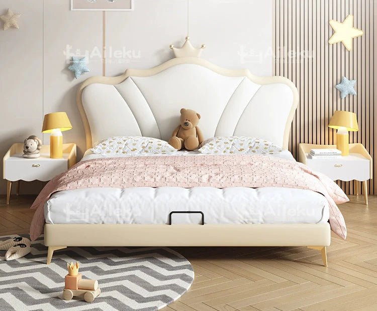 MORNING FOREST Isabella Crowned Minimalist Princess Bed - Image 3
