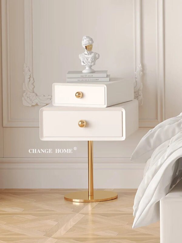 CH Oliver Creative Art Minimalist Storage Bedside Table - Image 2